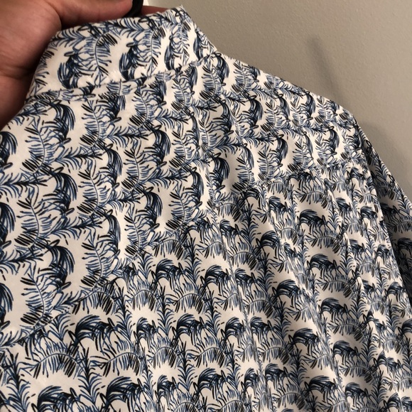 Micro stretch palm printed short sleeve shirt from Heritage. - Picture 2 of 3